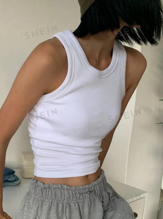 DAZY Solid Color Summer Sleeveless Shirt