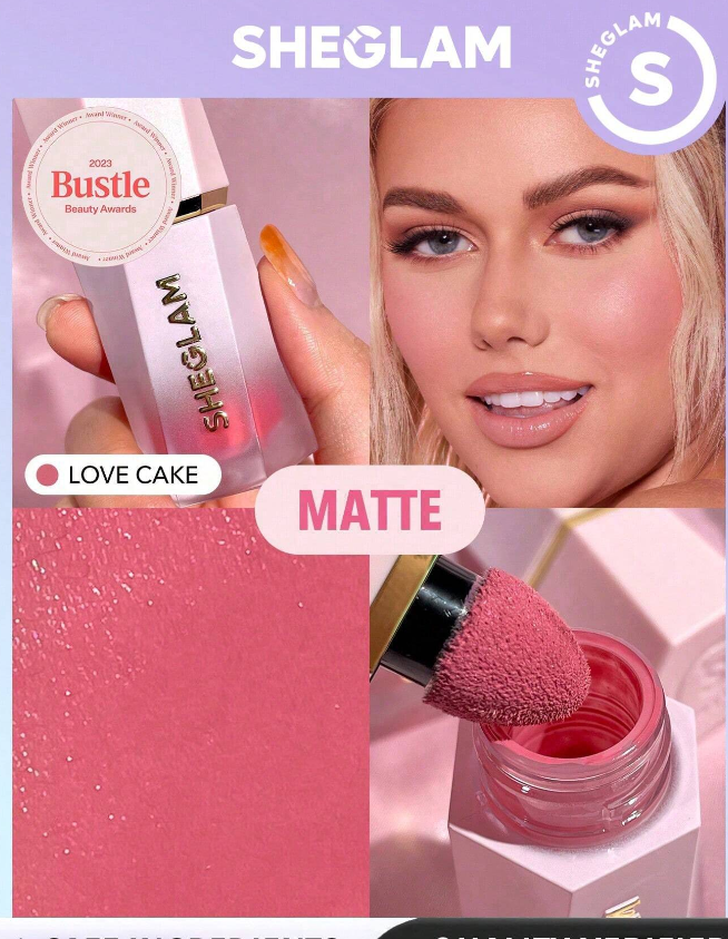 SHEGLAM Color Bloom Liquid Blush Matte Finish-Love Cake