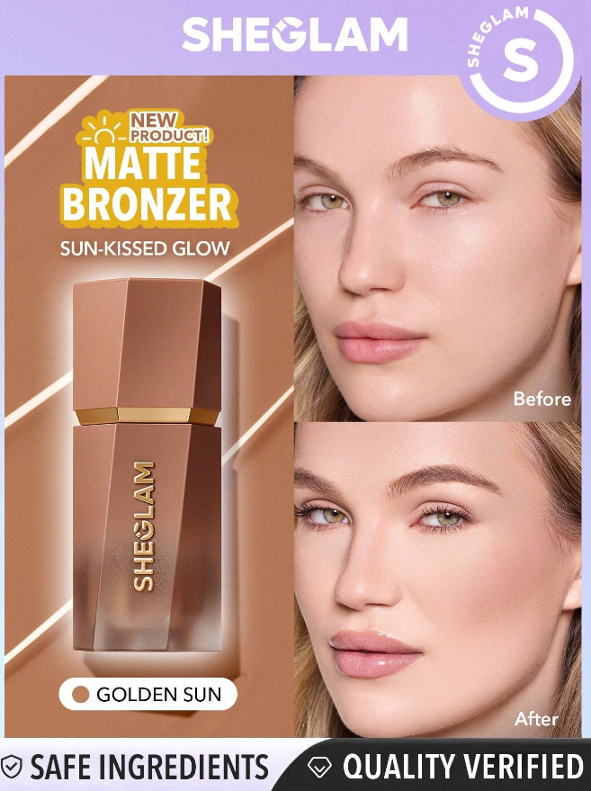 SHEGLAM Sun Beam Matte Liquid Bronzer-Golden Sun