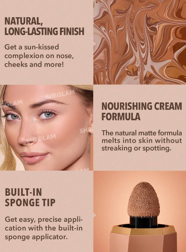 SHEGLAM Sun Beam Matte Liquid Bronzer-Golden Sun
