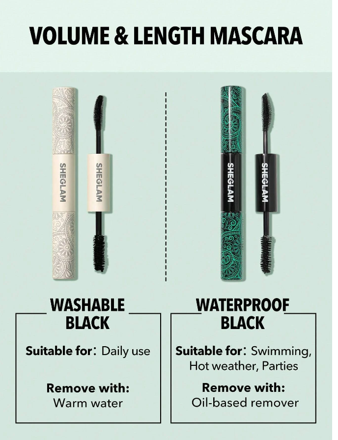 SHEGLAM All-In-One Volume & Length Mascara 2 In 1 Waterproof
