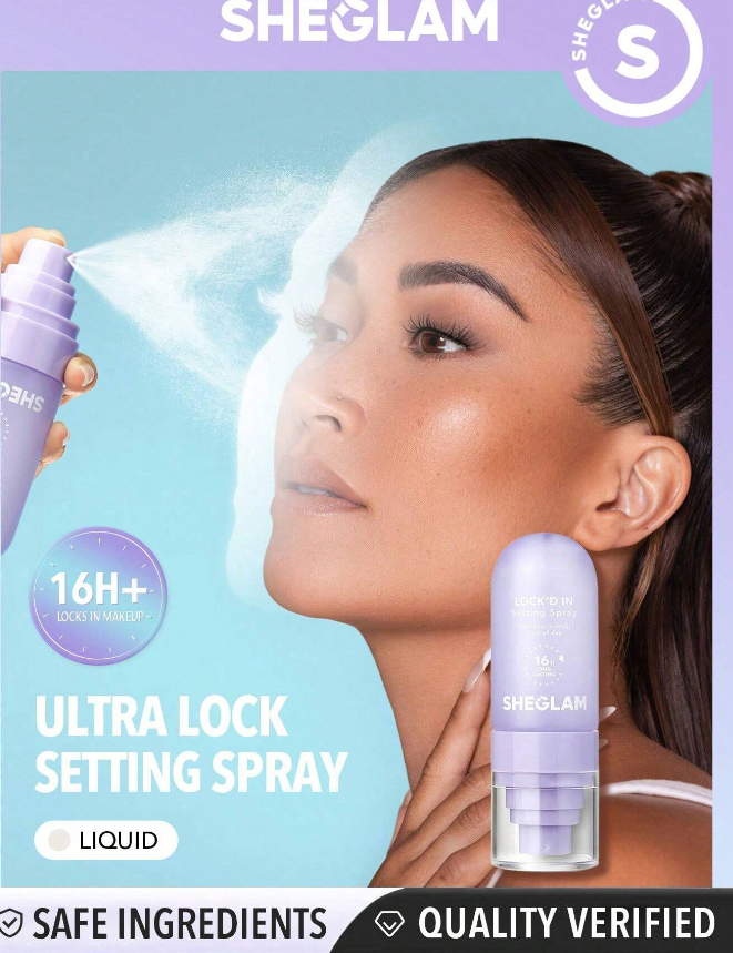 SHEGLAM Lock'd In Setting Spray Mattifying Effect Quick-Drying Long Lasting Makeup Locking Spray