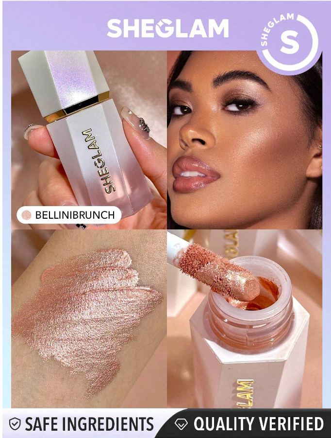 SHEGLAM Glow Bloom Liquid Highlighter-Bellini Brunch Gel Cream Highlighter