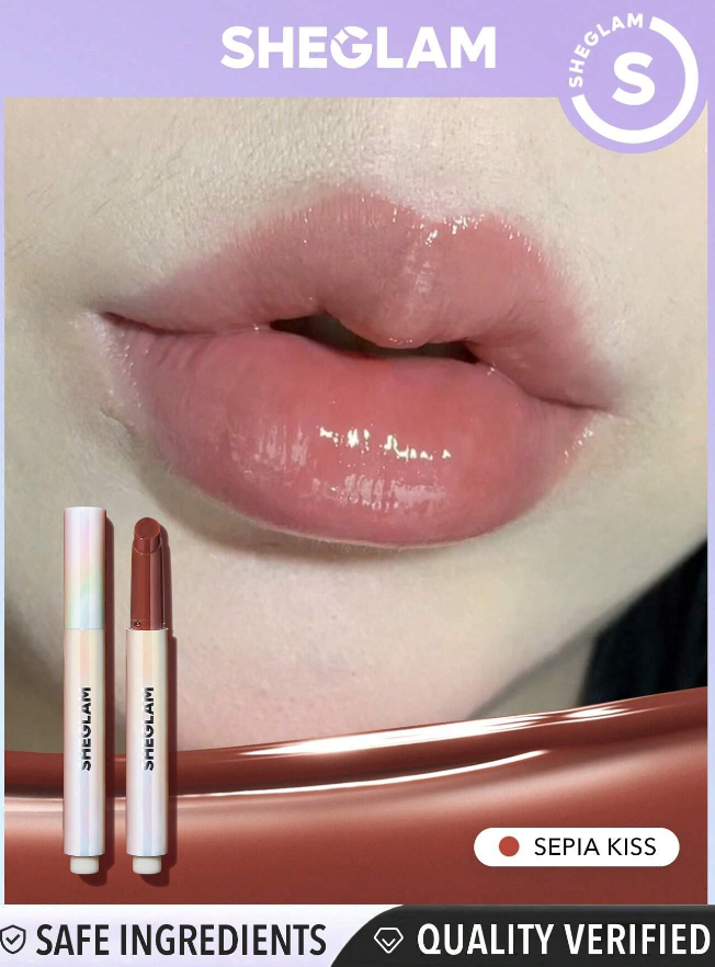 SHEGLAM Pout-Perfect Shine Lip Plumper-Sepia Kiss Moisturizing Plumping