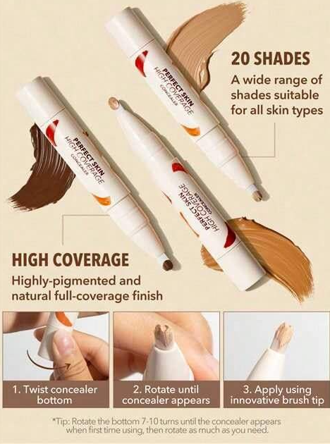 SHEGLAM Perfect Skin High Coverage Concealer-Buttercream