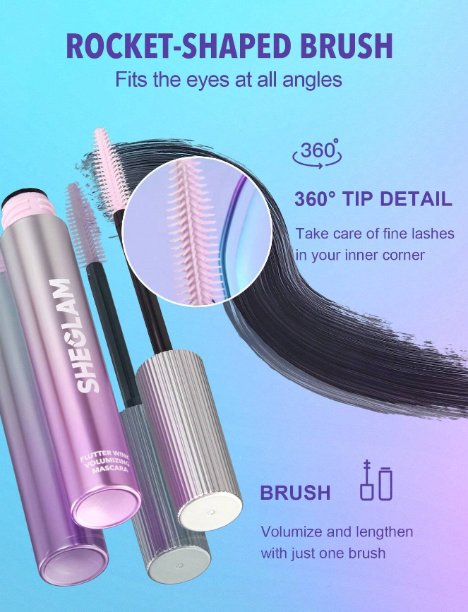 SHEGLAM Flutter Wink Volumizing Mascara Volumizing Lengthening