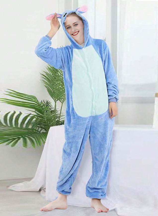 1pc Cartoon Animal Design Family Pajama, Couple Performance Outfit For Autumn And Winter