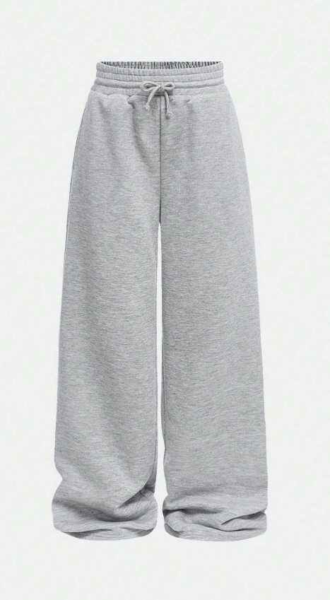 SHEIN Tween Girl Knit Loose Straight Leg Sweatpants