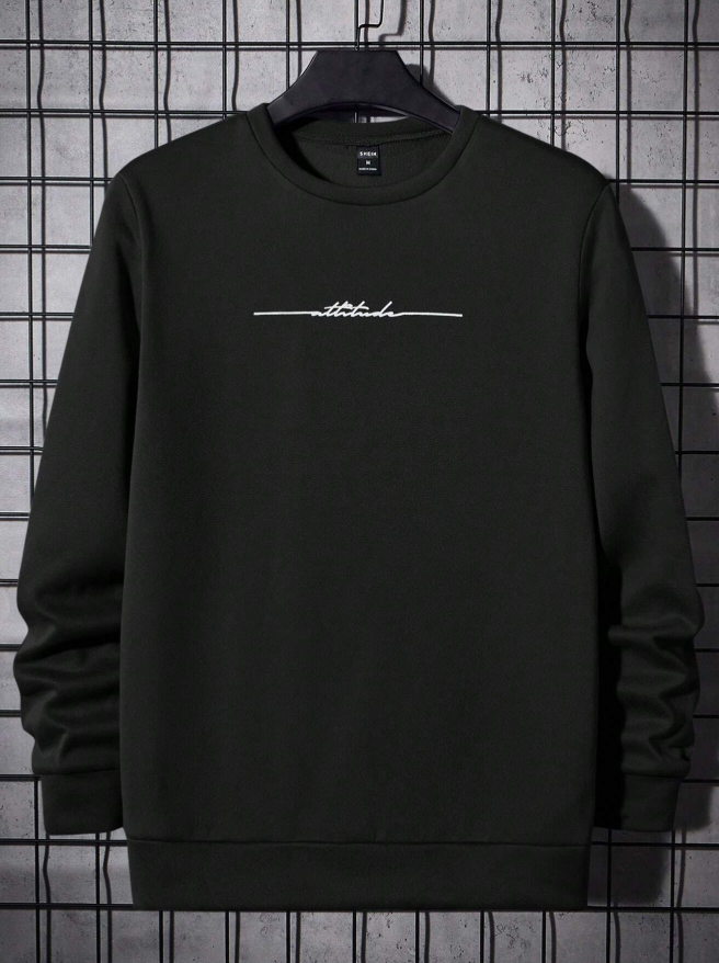 Manfinity Modomio Men Letter Graphic Sweatshirt