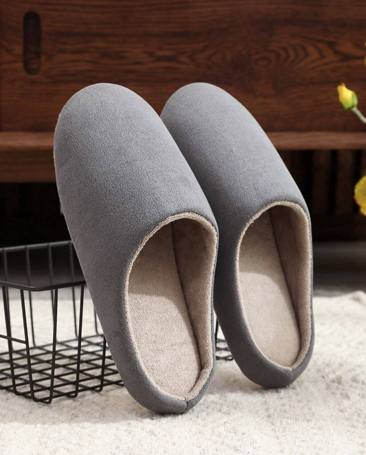 WomenMen Home Slippers Soft Non-Slip Wear-Resistant Thick Bottom Silent Solid Color Couple Slippers For Indoor Floor Use