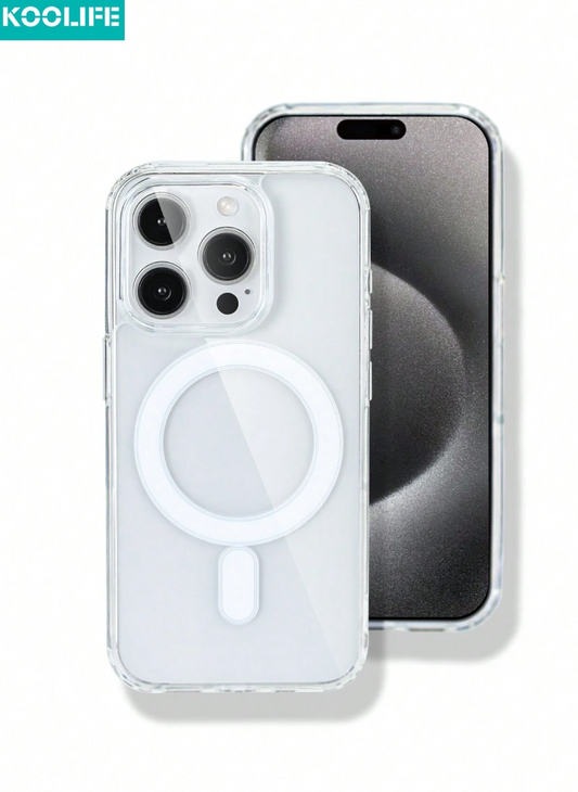 Koolife Transparent TPU+PC Magnetic Wireless Charging