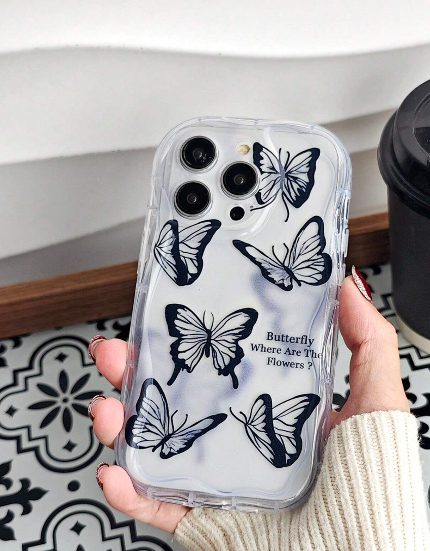 Apple Fairycore 1pc Black Butterfly Semi-Transparent Creative Personality Painted Insect