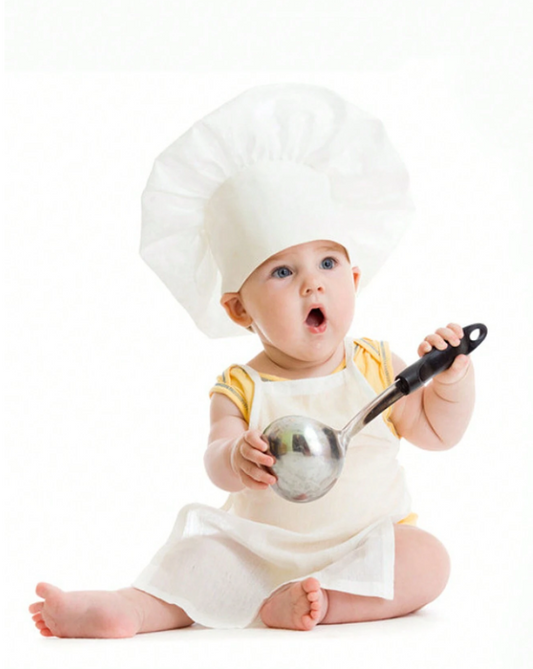 2ITMES 2pcs Baby Chef Photography Costume Set, Includes White