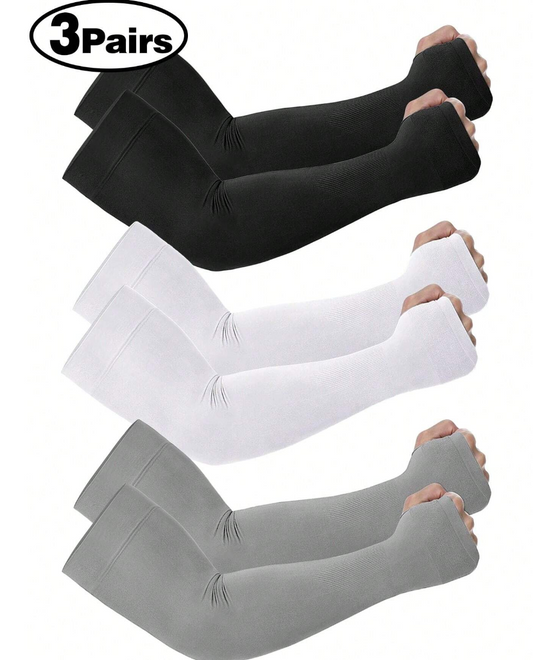 3 Pairs Arm Sleeves For Men Women,Compression Sleeves To Cover