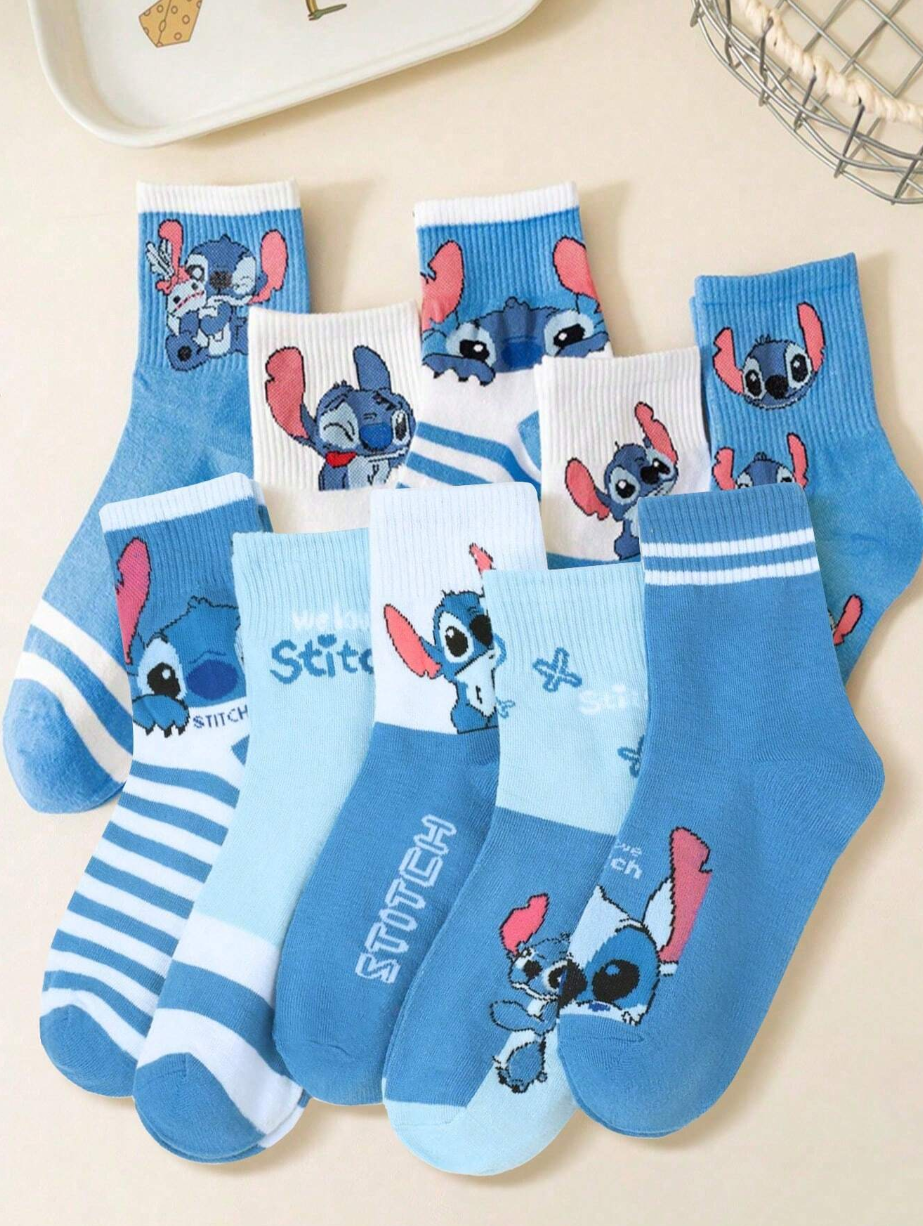 Disney Random 5 Pairs Of Casual And Versatile Grow Socks