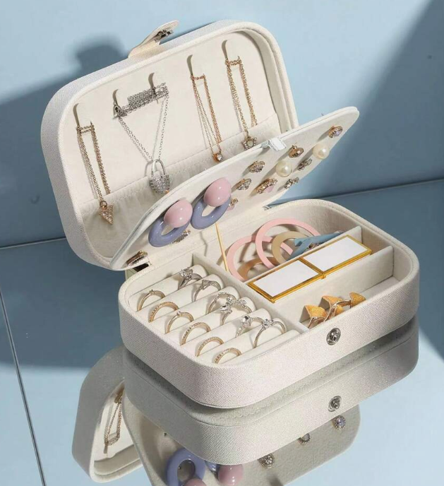 Earrings Necklace Large Elegant Capacity Simple Storage Box For Travel