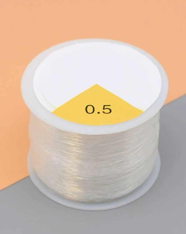 1roll 0.5-0.6mm Optional Thread DuRable Transparent Artificial Crystal Elastic Cord For DIY Bracelet Bead Stringing