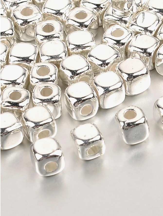 100pcspack Minimalist Square Bead DIY Jewelry Accessory For DIY Necklace Bracelet Earrings Jewelry Making