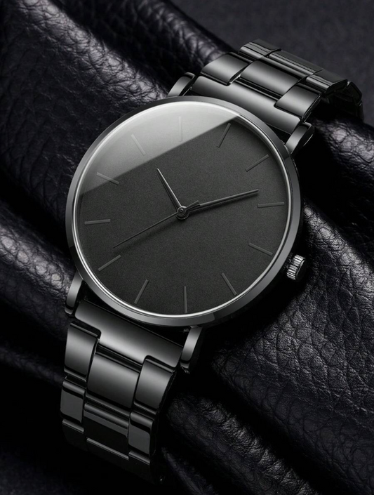 Men Round Pointer Quartz Watch As A Gift For Students Returning To School