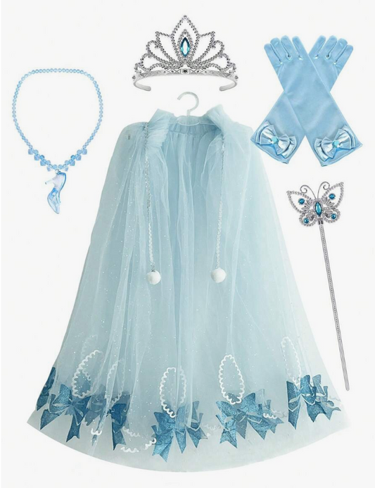 Frozen Themed Party Decoration Set Including Butterfly Cape