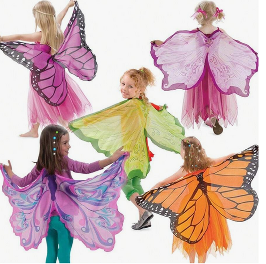 Children Costume Angel Butterfly Wings Set, Cape & Mask, Stage Performance Outfit