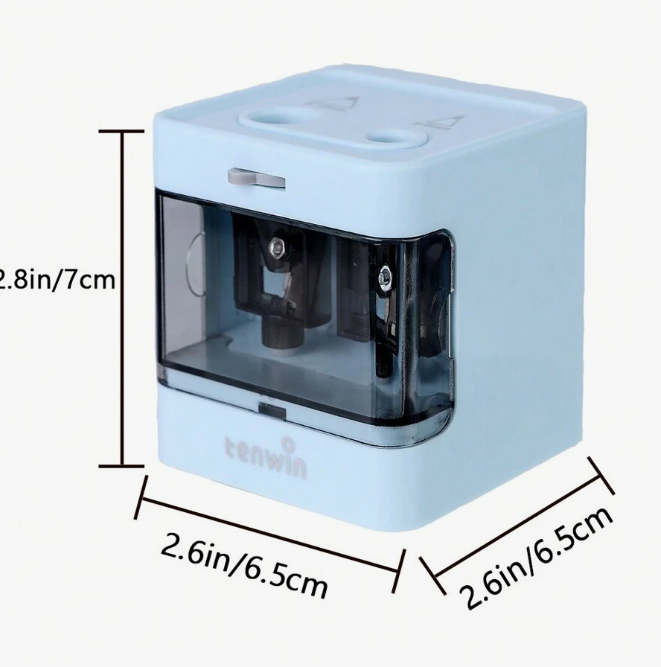 tenwin Tenwin 1pc Double Hole Electric Pencil Sharpener