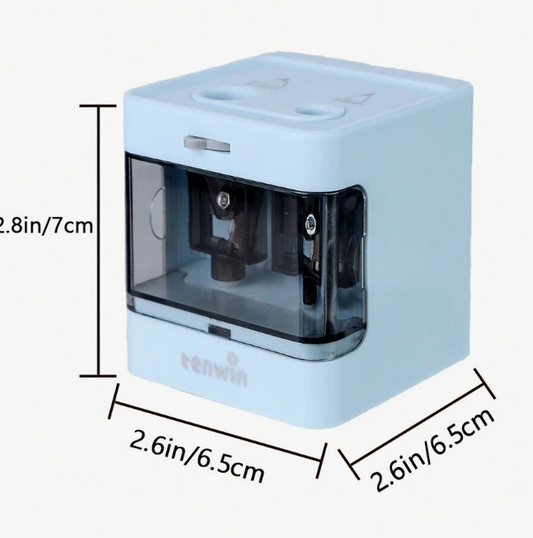 tenwin Tenwin 1pc Double Hole Electric Pencil Sharpener