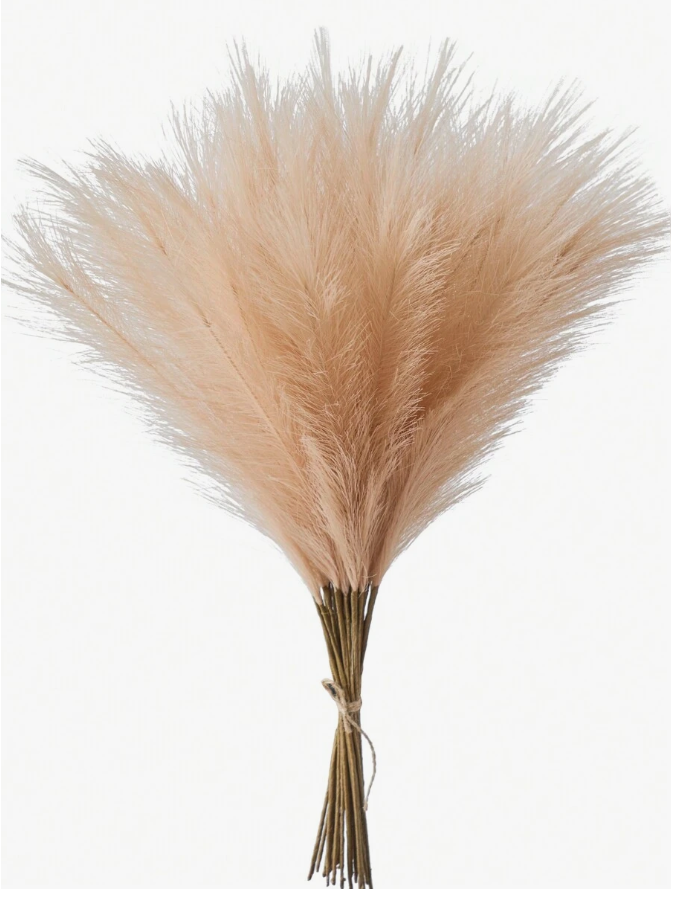 52cm Champagne Faux Pampas Grass Artificial Reeds