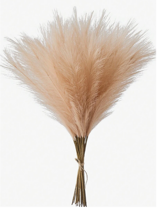 52cm Champagne Faux Pampas Grass Artificial Reeds