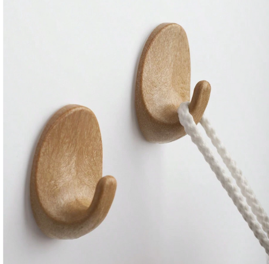 Oval Faux Wood PS No Drill No Nail Wall Mounted Waterproof