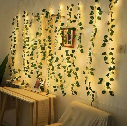 LED Green Leaf Fake Plants String Light (2m6.56ft 20 Led)