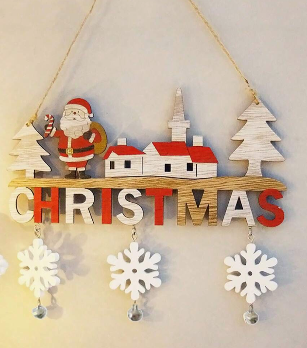 Wooden Door Hanging Decorations,Merry Decoration, Creative Pendant For Home Gift