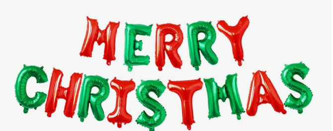 16 Inch Letter Balloon Christmas Alphabet Banner Kit
