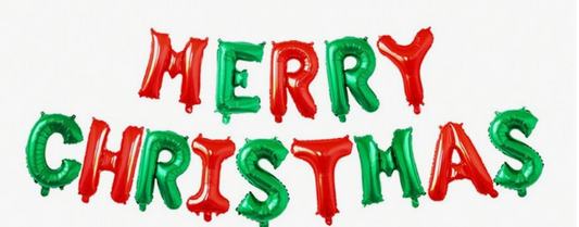 16 Inch Letter Balloon Christmas Alphabet Banner Kit
