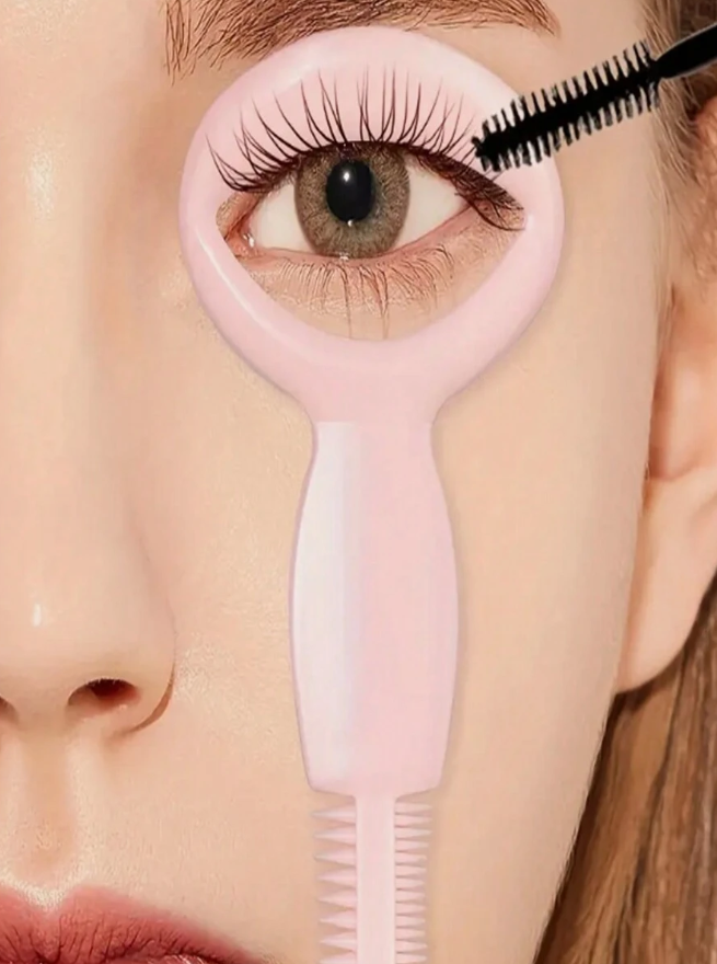 1pc 3 In 1 Magic Useful Cosmetic Mascara Eyelash Comb Applicator Helper Guide Card Tool