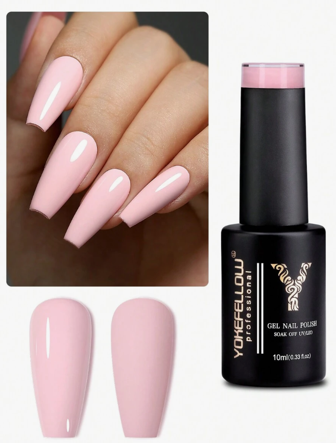 YOKEFELLOW 1 PC 10ML YOKEFELLOW Pink UV Gel Nail Polish UV LED Semi Permanent Summer Nails