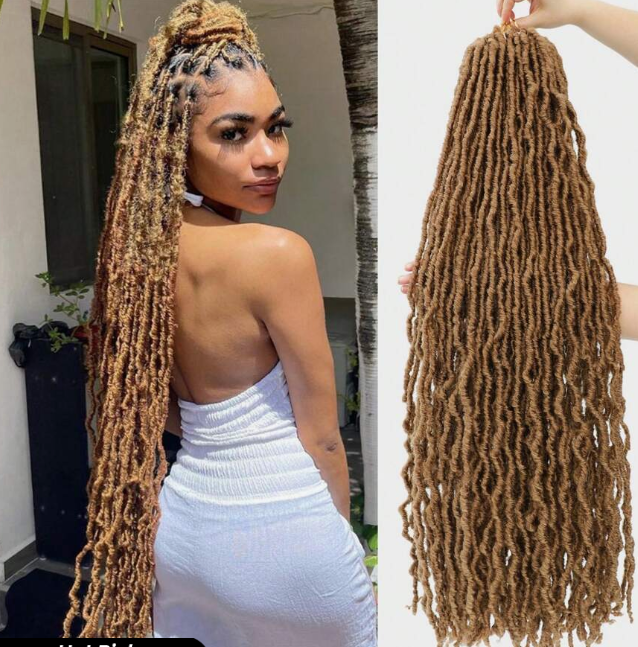 1-6 Packs Faux Locs Crochet Hair 8 12 18 24 30 36 Inch New Soft Locs Crochet Braids Curly Hair 18INCH-6PACK