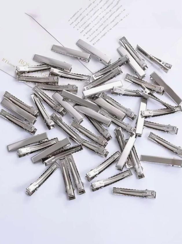 50pcs Metal Hair Clip For Daily Use For Girls Hairstyles Casual Street