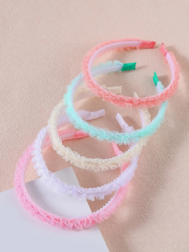 5pcs Toddler Girls Solid Headband
