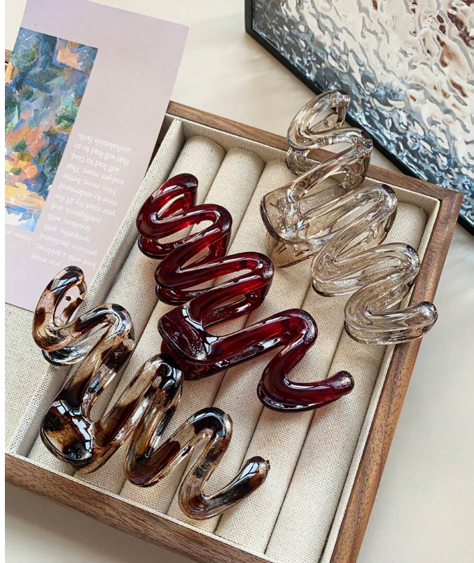 Wavy Leopard Pattern Elegant Fashion Hair Clips For Women