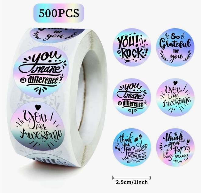 Laser Motivational Language Art Fonts Stickers For Guitar Skateboard