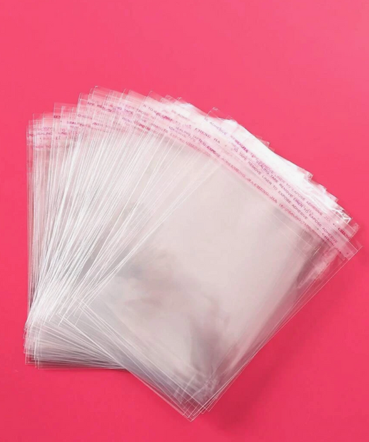 100pcs Clear Gift Bag, Plastic Small Candy Bag, Biscuit Bag, For Gift Valentine Day