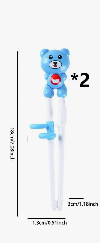 New Cartoon Reusable Training Chopsticks For Baby Kids Feeding