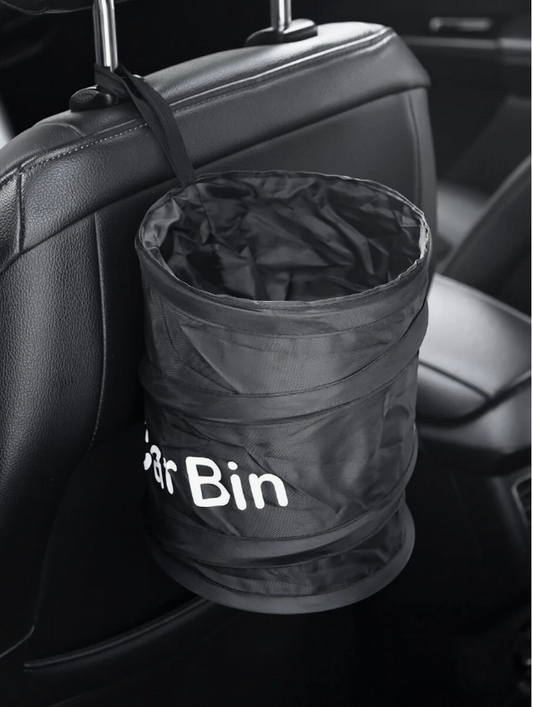 Letter Graphic Car Trash Bin