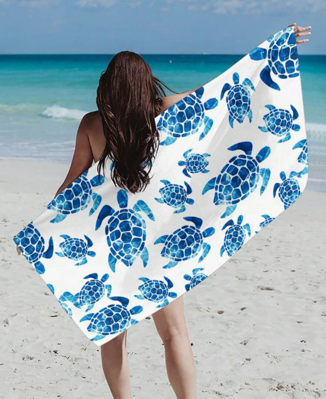 1pc Mandala Pattern Beach Towel, Super Soft Rectangle Printed Beach Shawl Beach