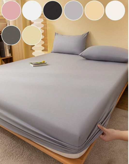1pc Solid Color Fitted Sheet, Fitted Sheet, Mattress Cover, Soft And Comfortable Bedding For Bedroom