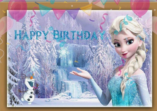 Winter Princess Theme Birthday Party Background Decoration Supplies
