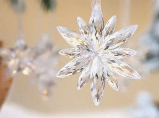 Transparent Icicle Snowflake Hanging Ornaments