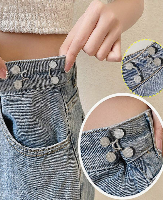 1Pc Invisible Adjustable Waist Reduction Buckle Pin (Without Cardboard)
