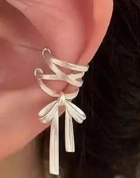 HOTNICE Ladies Elegant Bow Clip Ear Clip - No Perforation